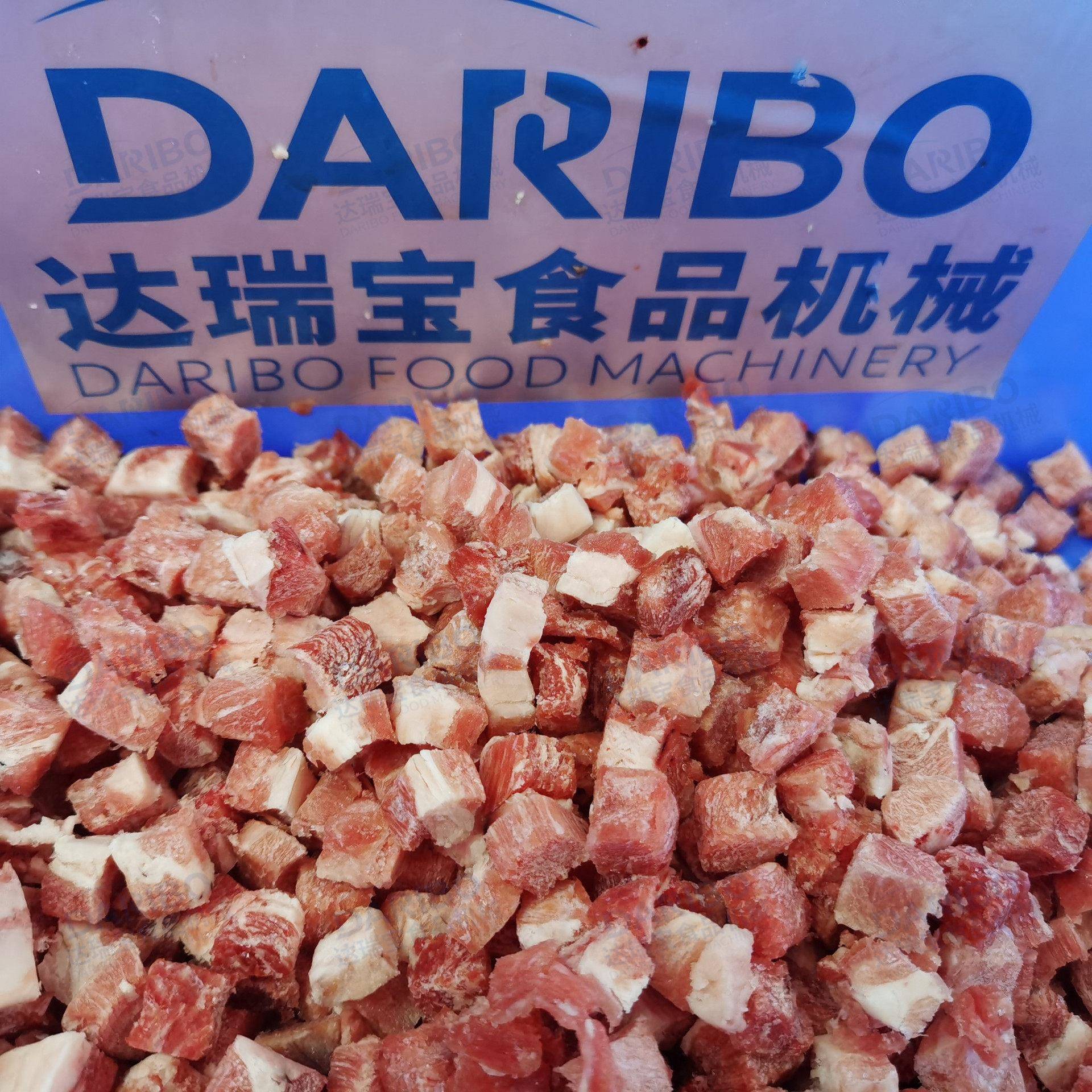 *连续式排骨切粒机腊排骨腊肉切块机草鱼青鱼剁块机冷冻牛肉切丁