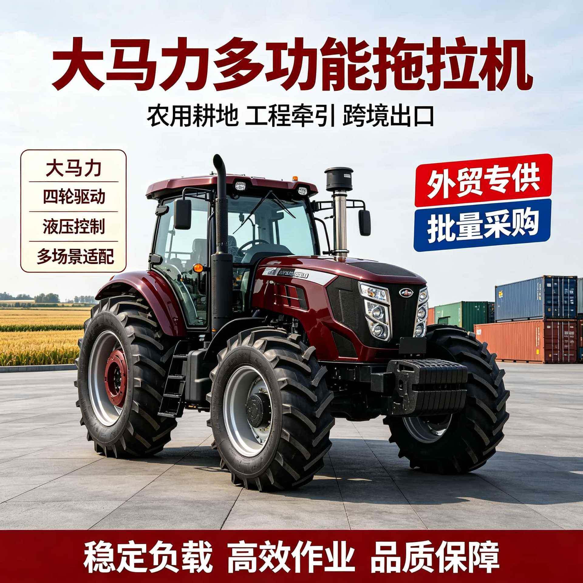 小型四轮拖拉机大棚果园管理拖拉机配套旋耕开沟农具农机