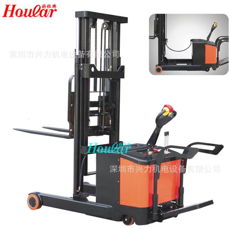 FSEM前移式全电动堆高车1.5吨站驾式电动叉车装柜卸货堆高叉车米