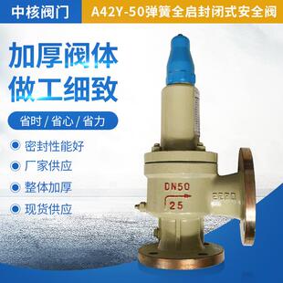 弹簧安全阀A42Y-50弹簧全启封闭式安全阀不锈钢铸钢阀门DN100