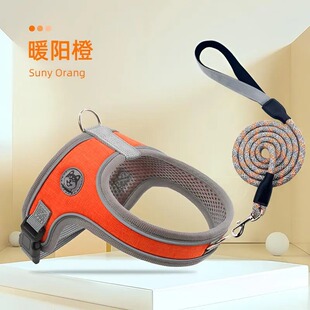 马鞍式胸背防挣脱牵引遛狗绳舒适犬胸背夏季狗绳牵引绳
