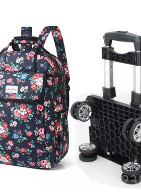 高档拉杆包女手提轻旅便用行拉杆登机包箱帆布印花行李箱男女通20