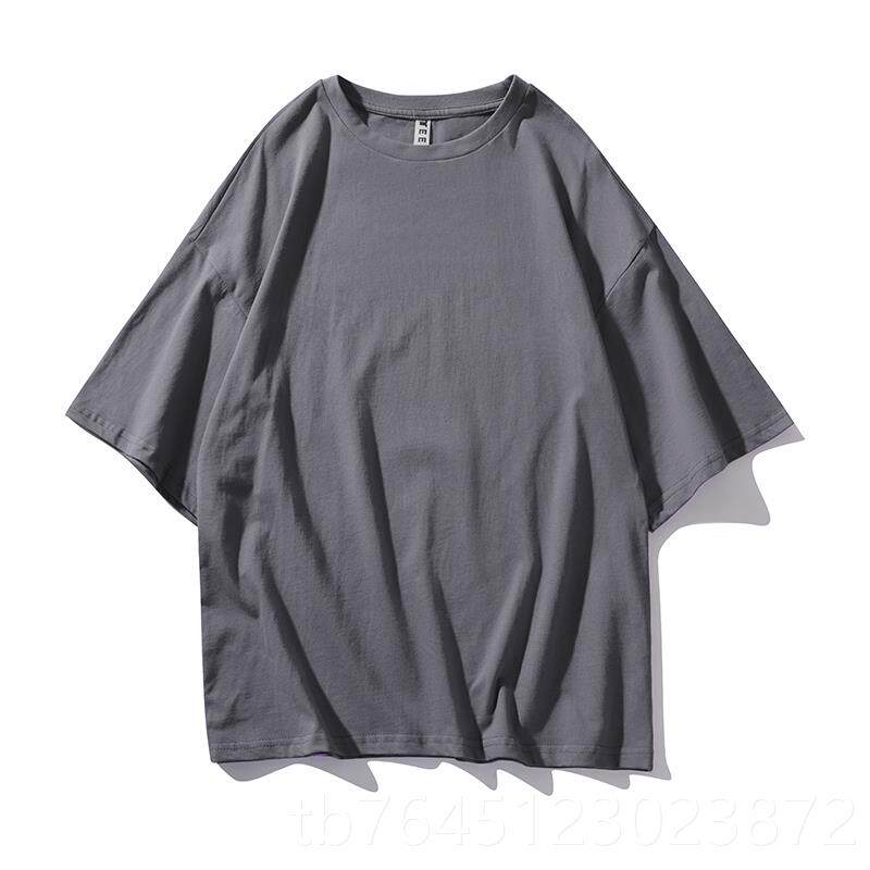 高档五分T作恤女定制d印logo松工服iy印字落肩订制夏季半袖上衣工