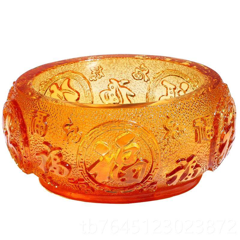 高档琉璃聚宝财位玄关匙收纳盆件家居装饰存钱摆罐中式客厅桌面钥,家居饰品,装饰摆件,淘宝优惠券,粉丝福利购,淘宝优惠卷