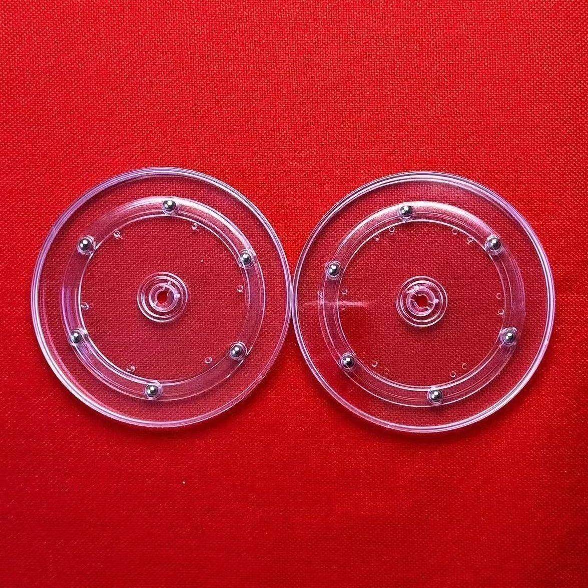 亚克力透明转盘 手工diy手动转盘手动式 旋转底座