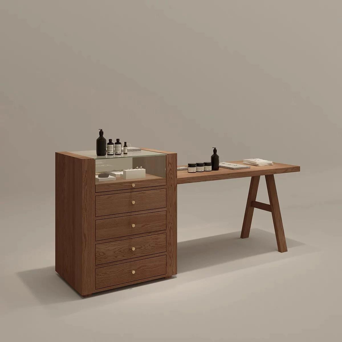 服装店中岛台流水台多功能陈列展示桌饰品展示台操作台直播拍照台