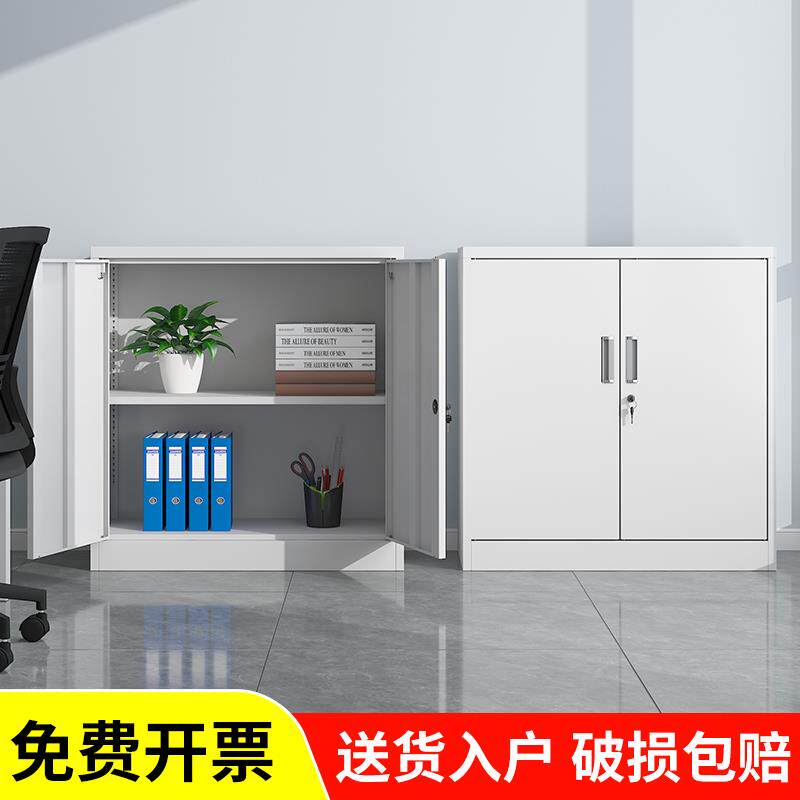铁皮文件柜档案资料柜矮柜带锁办公室柜子储物柜置物柜家用收纳柜