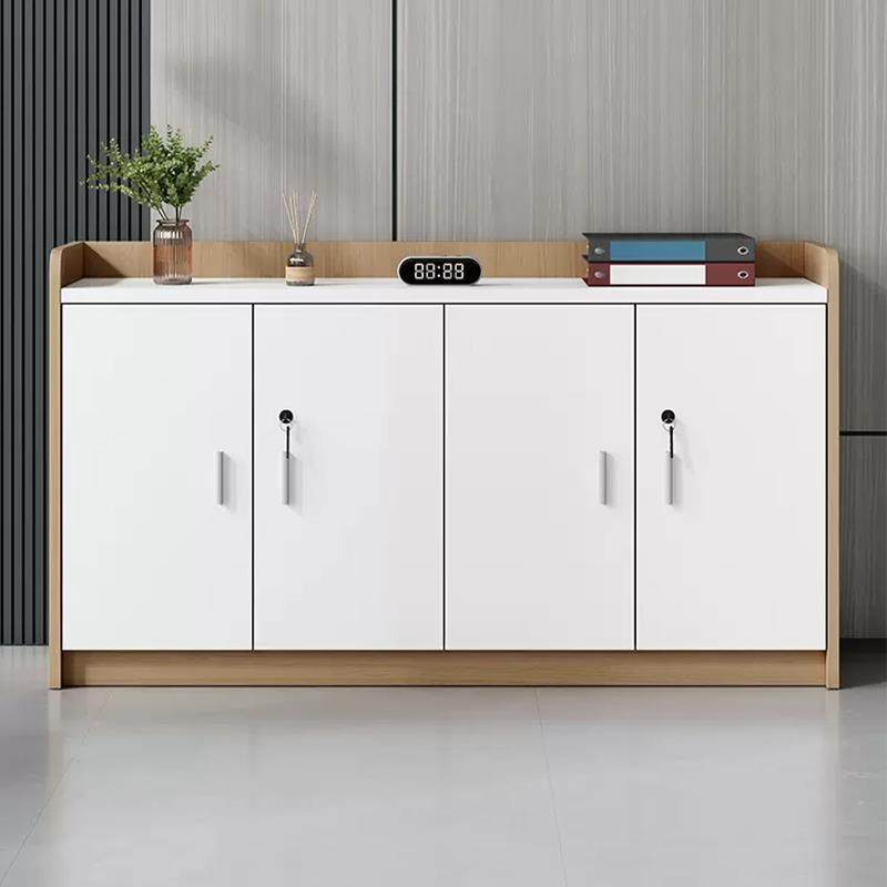 文件柜矮柜办公室储物柜抽屉带锁资料柜落地柜茶水柜木质