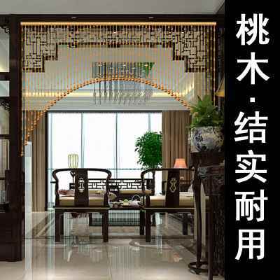 门帘卧室隔断帘水晶桃木遮挡葫芦帘大门对玄关过道客厅卫生间珠帘