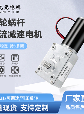 5840-31蜗轮蜗杆直流电减速电机12v24vM6螺杆轴大功率自锁马达