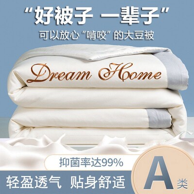 大豆被子空调被夏季可机洗儿童夏凉被小毯子春秋薄款宿舍单人夏被