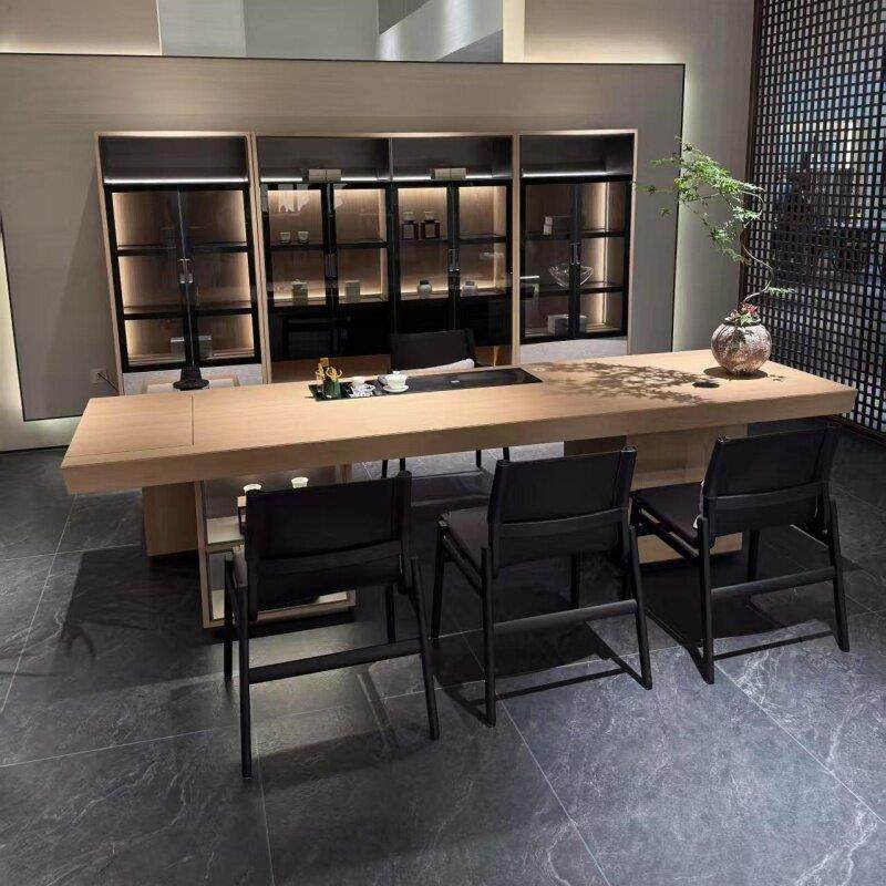 新中式白橡木实木茶桌椅组合现代简约禅意办公室客厅家用功夫茶台