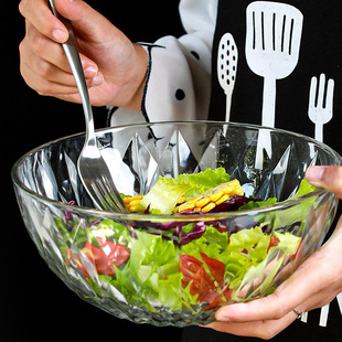 金德甜品碗水果盘茶水盅欧式透明沙拉碗PC水晶质感摔不破