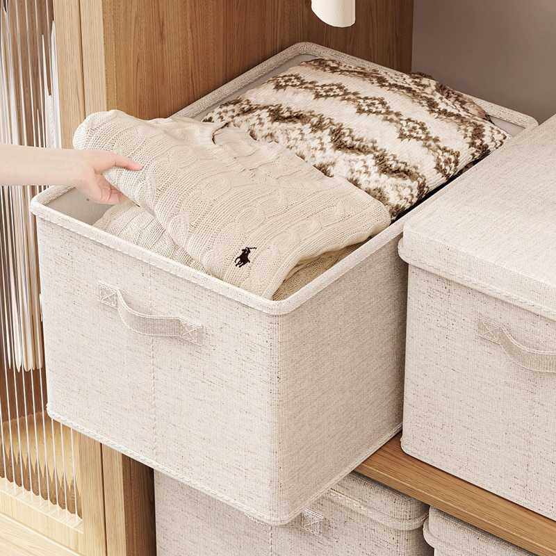 天山雪棉天地盖收纳盒布艺加厚棉麻可折叠式防尘整理箱卧室收纳箱,收纳整理,收纳箱,淘宝优惠券,粉丝福利购,淘宝优惠卷