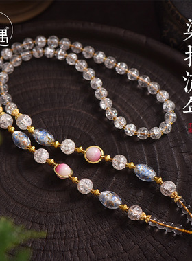 织遇天然水草玛瑙水晶唐卡吊坠链