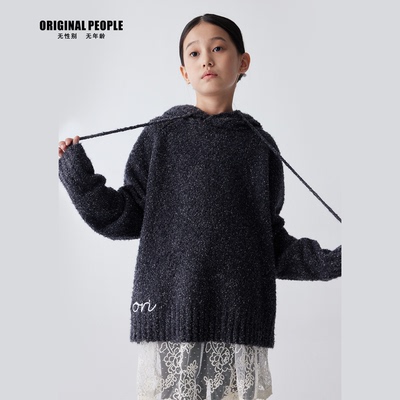 ORIGINALPEOPLE连帽插肩袖毛衣