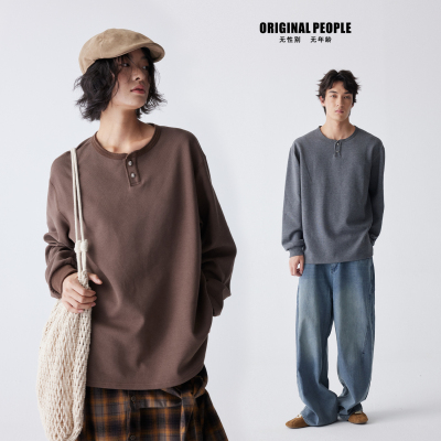 ORIGINALPEOPLE日系简约长袖T恤