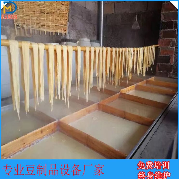 曲阜鼎立峰手工腐竹机生产线豆制品设备中山地区圆形腐竹锅厂家