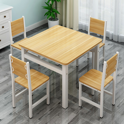 方桌正方形餐桌简易出租屋小户型饭桌餐饮奶茶店桌椅组合四方桌子