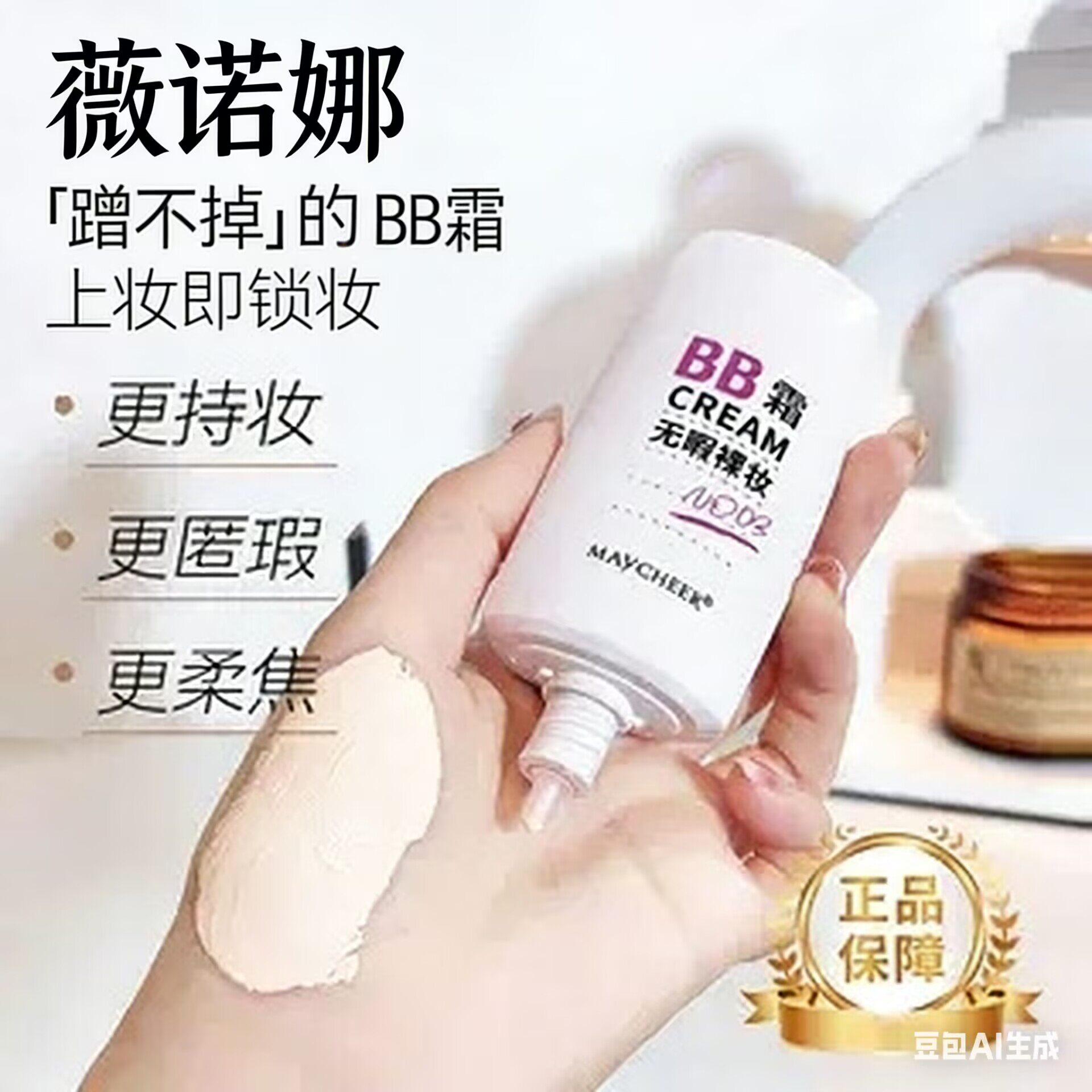 薇诺娜第二季自然裸妆BB霜美白粉底液气垫遮盖斑点持久不脱妆遮瑕