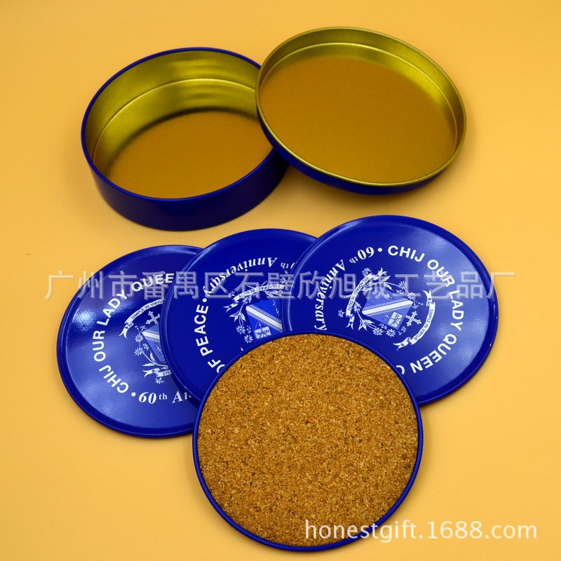 马口铁软木杯垫直径9cm 10cm 12cm 盒装4片 5片 6片 套装杯垫,模玩/动漫/周边/娃圈三坑/桌游,文化/体育周边,淘宝优惠券,粉丝福利购,淘宝优惠卷