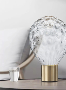 设计师样板间客厅卧室床头灯北欧简约会所前台后现代创意玻璃台灯