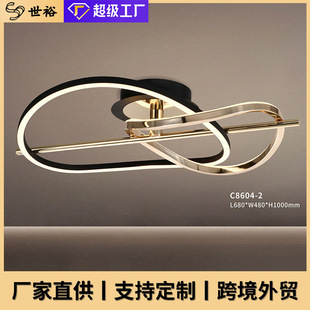 2025新款 造型轻奢风卧室书房灯 年现代简约LED吊灯铝材设计创意款