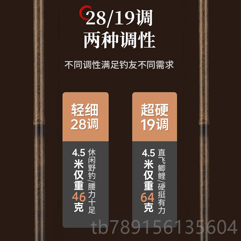 高档逍遥竹鲫鱼竿超轻超超鱼竿极细8台钓竿2调碳素硬手竿钓鱼细竿