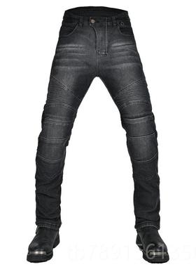 高档VOLER冬O 摩托车牛仔车裤男女 机车行裤季加绒防水保暖骑赛防