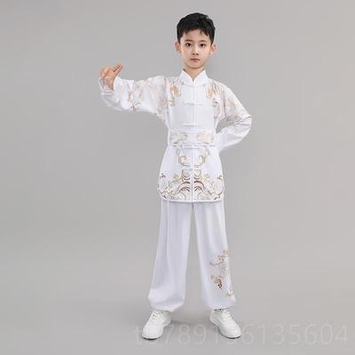 高档儿童武术服练功服考比赛龙演出女服男童级团体武术表演服凤太