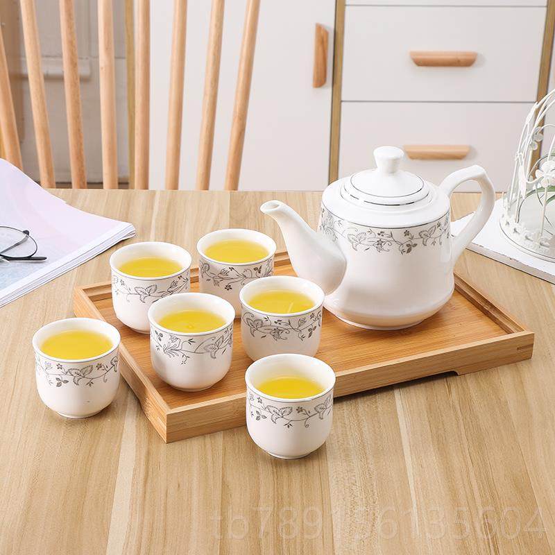 高档陶瓷茶具套装庆送婚耐热茶壶茶室杯水杯送礼竹托家用办公欧式,餐饮具,整套茶具,淘宝优惠券,粉丝福利购,淘宝优惠卷