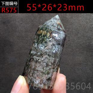 墨绿色绿幽灵水晶柱子金宝盆千聚层字塔原石原家矿居饰品 高档推荐