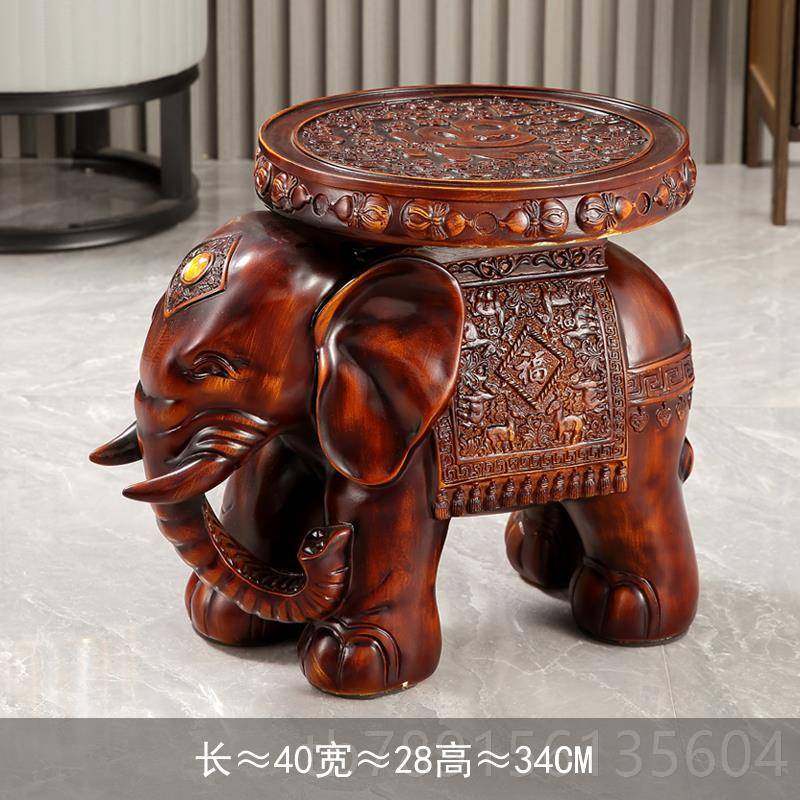 高档大象凳子客厅柜旁落地视大件家居入户电玄关装饰品开摆业乔迁,家居饰品,落地摆件,淘宝优惠券,粉丝福利购,淘宝优惠卷
