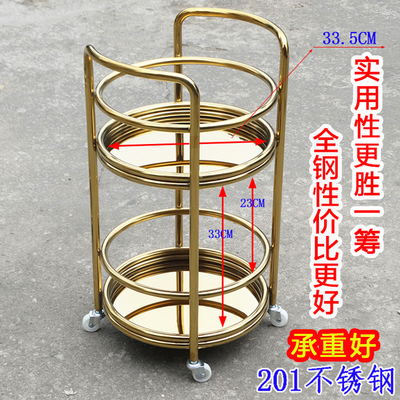 移动餐车双服务车不锈钢酒水车小推车点心车酒吧4SV店茶水车饮料