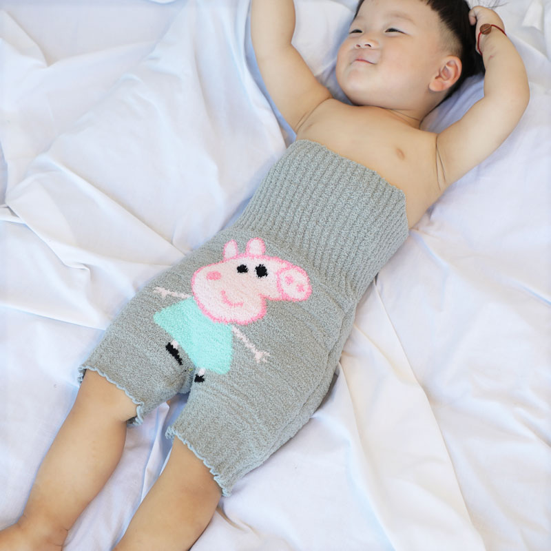 儿童高腰护肚裤软绵m绵宝宝肚兜男童女童保暖护成人护肚围短裤秋