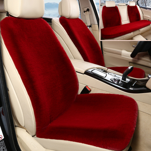 汽车坐垫冬季 毛绒羊毛车垫短仿兔A毛绒保暖车内小蛮腰车座套女神