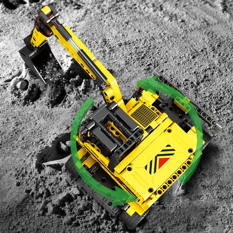 挖掘机积木e可遥控机械拼装拼图工程车模型益智男孩高难度玩具礼