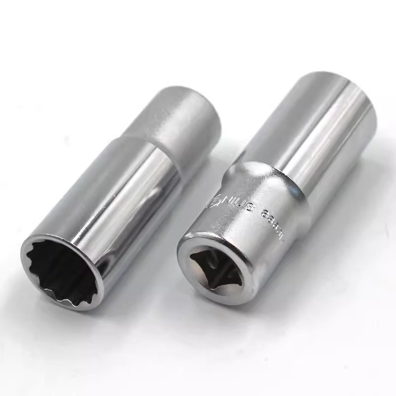 天赋12角套筒3/8系列英制花型筒套10HMM梅花长套头中飞公制加长套