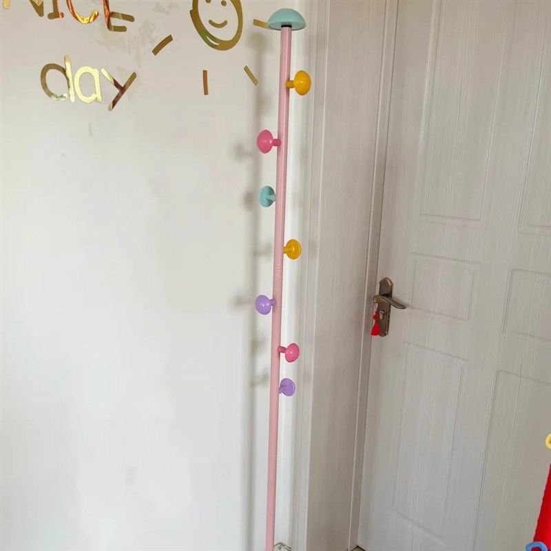 衣架家用挂衣创意多功能衣帽架儿童衣架2025落地Y式红蘑菇衣架