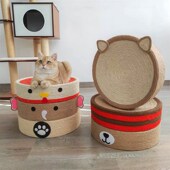 猫抓板圆形耐磨不掉屑剑麻u猫窝一体猫咪玩具宠物磨爪器耐抓猫抓