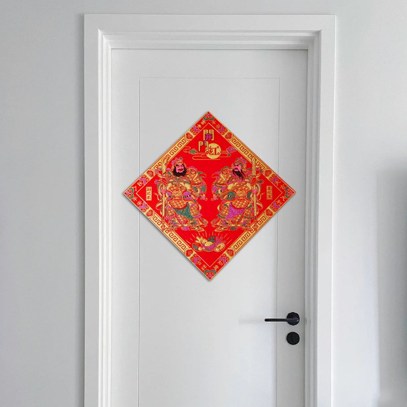 2025年新款蛇年门神门贴v秦叔宝尉迟恭新年春节大门入户门单门福