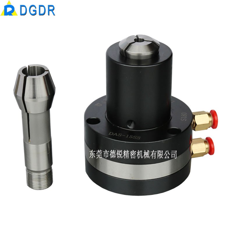 小型气动夹头气动卡盘空压迷你下v卡盘DAS-15SS/20SS自动化夹具