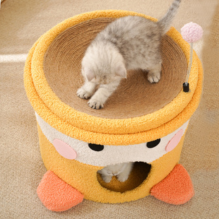 猫爬架剑麻桶猫窝猫树一体小型不C占地双层猫抓板四季通用猫咪用