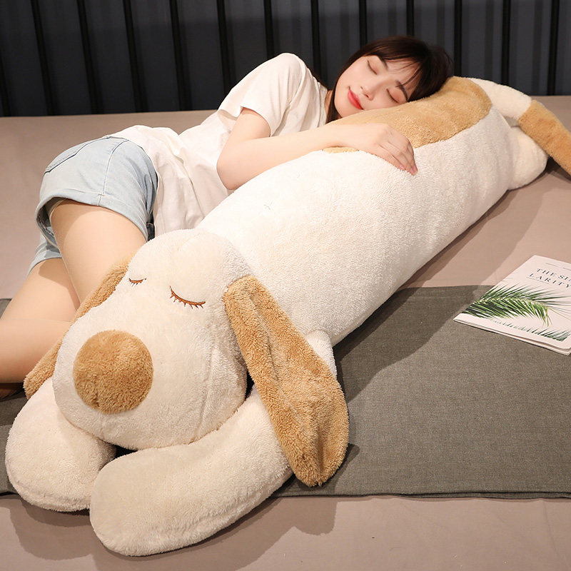 狗狗公仔玩偶女生k懒人长条睡觉专用抱枕床上夹腿抱睡娃娃毛绒玩