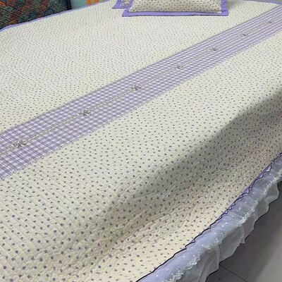 2025新c款四季通用高端夹棉加厚加大法式绗缝榻榻米床铺盖床单床