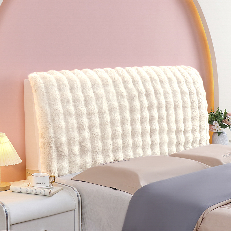 床头套罩秋冬加厚仿兔毛绒床头套罩通用20J23新款万能全包床头罩