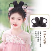 儿童汉服假发包古装 女童舞台演A出懒人发髻古风盘发头饰造型垫发