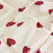 甜美珊瑚绒睡衣女冬季 爱心法兰绒翻领睡袍冬天家居U服睡裙加绒保