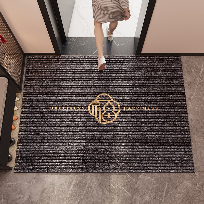 灰色入户门地垫玄关耐脏免洗脚垫家用门外防滑门垫V大门口进门地
