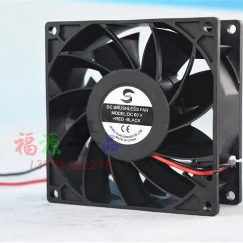 电动汽车封闭三轮四轮车电暖风机优质风扇滚珠48V6S0V72V专用风扇
